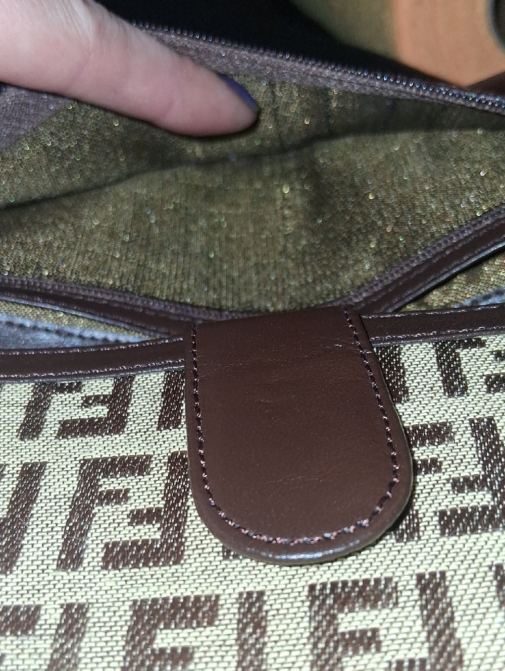 Fendi Brown leather metallic Folded Continental Wallet - Picture 8 of 10